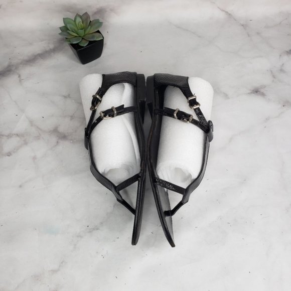 J. Crew black strappy patent sandals - Picture 2 of 5